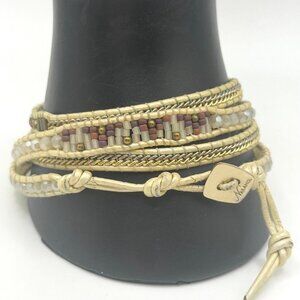 NAKAMOL Gold Cream Wrap Bracelet